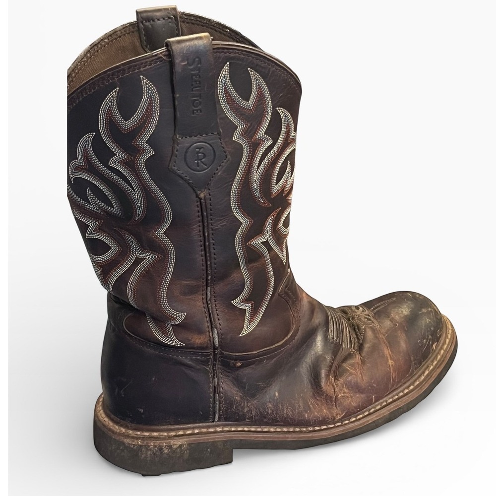 Tony Lama 3R‎ Mens Steel Toe Work Boots Brown Leather Western ASTM Size 9EE
